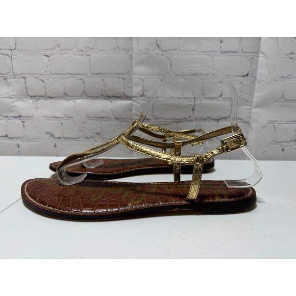 Sam Edelman Gold and Brown Bohemian Women's sandals size 8 - Picture 1 of 9